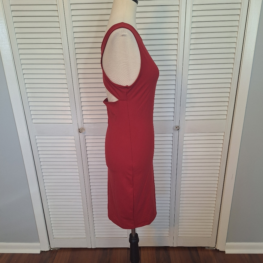 Leith Nordstrom red Rio bodycon cross back dress small NWT *I - Picture 4 of 7